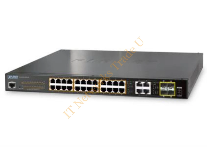 GS-4210-24PL4C - Planet GS-4210-24PL4C Managed network switch L2/L4 Gigabit Ethernet (10/100/1000) Power over Ethernet (PoE) 1U Black network switch