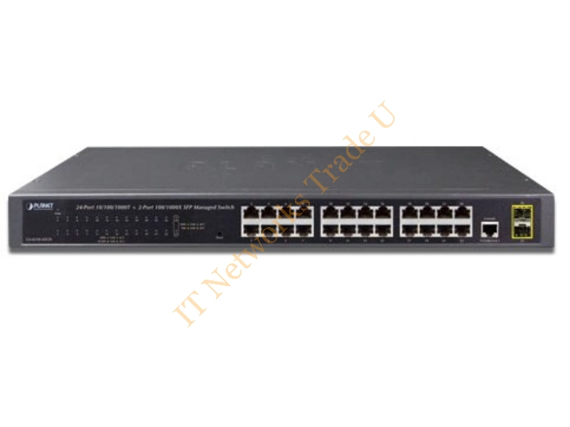 GS-4210-24T2S - Planet GS-4210-24T2S Managed network switch L2 Gigabit Ethernet (10/100/1000) 1U Black network switch