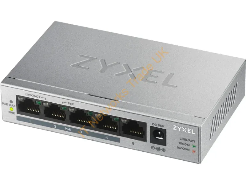 GS1005HP-EU0101F - ZyXEL Switch 4-Port 10/100/1000 GS1005HP-EU0101F