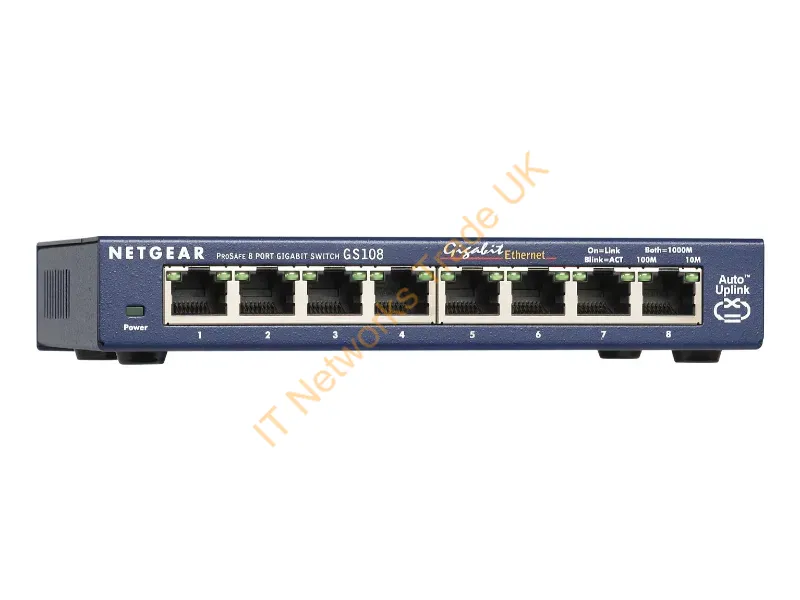 GS108-400NAS Netgear 8-Port 10/100/1000Base-T Layer-2 Unmanaged Gigabit Ethernet Network Switch