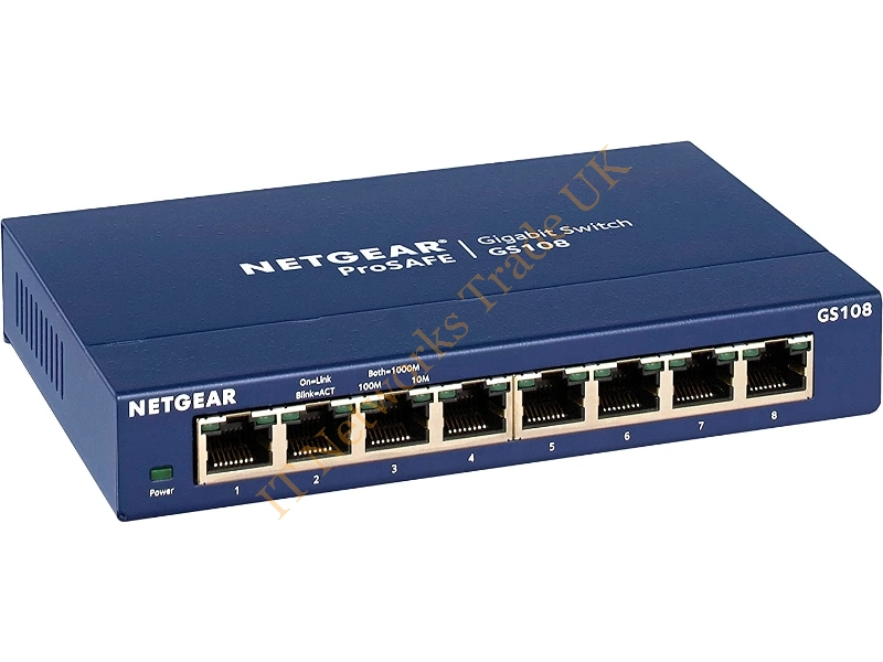 GS108P Netgear ProSafe 8-Ports 10/100/1000Mbps Gigabit Ethernet Network Switch