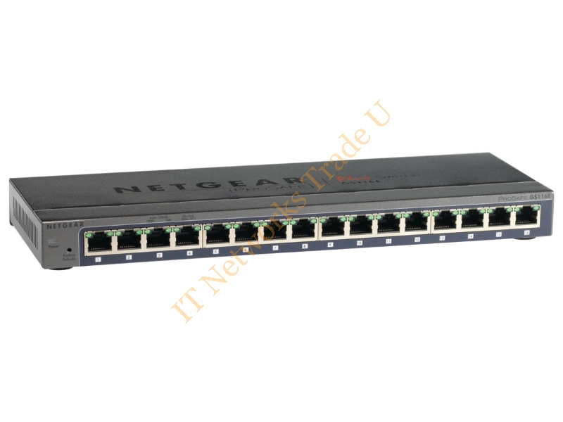 GS116E-200PES - Netgear GS116E Unmanaged network switch L2 Gigabit Ethernet (10/100/1000) Black