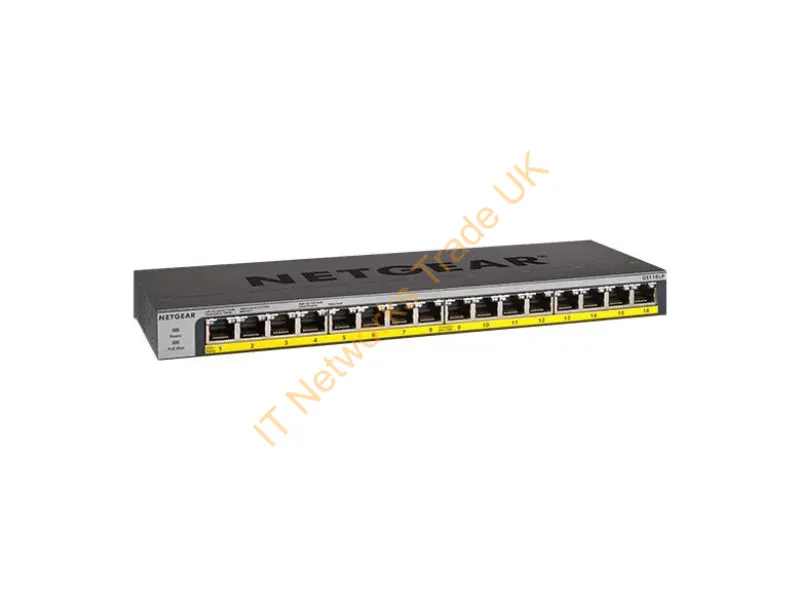 GS116PP-100NAS - Netgear Gs116Pp Unmanaged Gigabit Ethernet (10/100/1000) Power Over Ethernet (Poe) Black