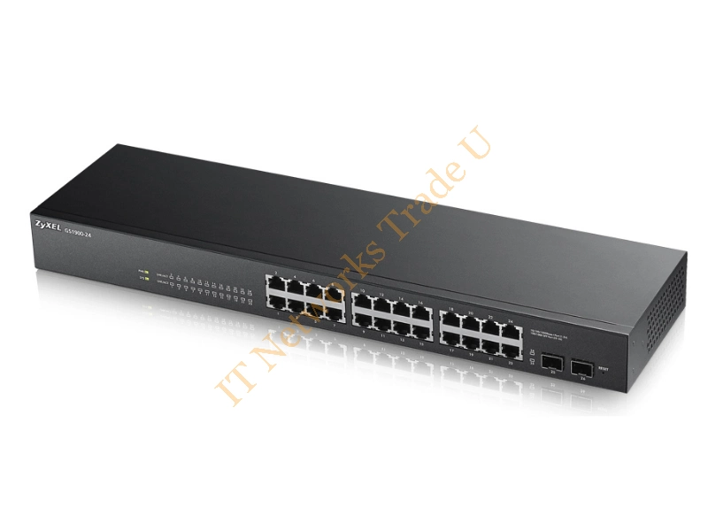 GS1900-24-EU0101F - ZyXEL GS1900-24 Managed network switch L2 Gigabit Ethernet (10/100/1000) Black