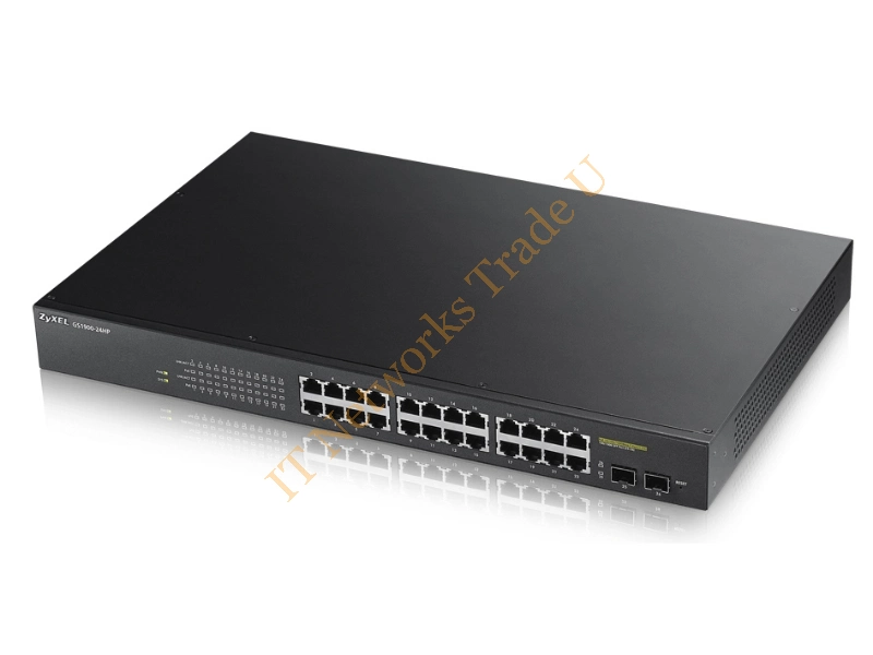 GS1900-24HP-EU0101F - ZyXEL GS1900-24HP Managed network switch L2 Gigabit Ethernet (10/100/1000) Power over Ethernet (PoE) Black