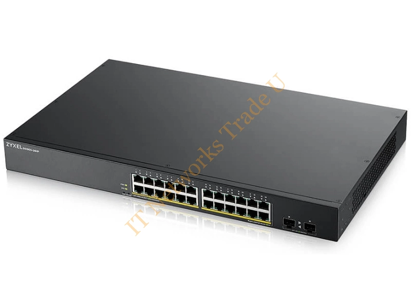 GS1900-24HP ZyXel Fanless 24-Port GbE PoE+ L2 Web Managed Rack-Mountable Network Switch