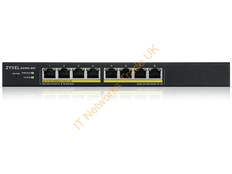 GS1915-8EP-EU0101F - Zyxel Switch 8-port 10/100/1000 GS1915-8EP-EU0101F