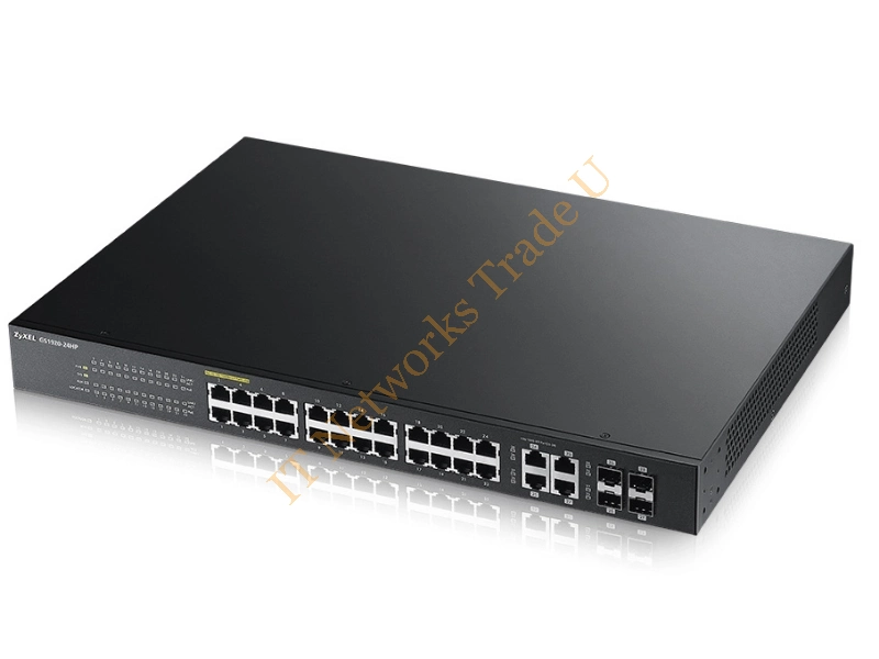 GS1920-24HP-EU0101F - ZyXEL GS1920-24HP Managed network switch L2 Gigabit Ethernet (10/100/1000) Power over Ethernet (PoE) Black