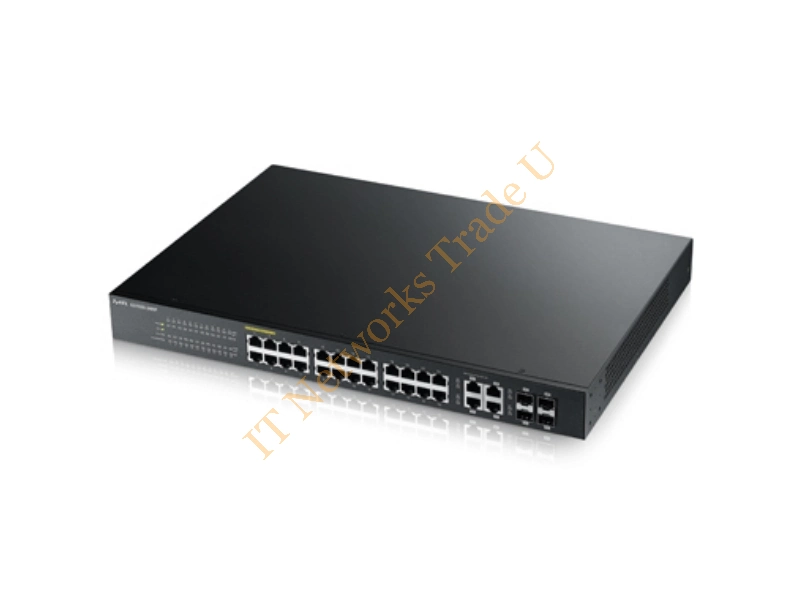 GS1920-24HP-GB0101F - ZyXEL GS1920-24HP Managed network switch L2 Gigabit Ethernet (10/100/1000) Power over Ethernet (PoE) 1U Black