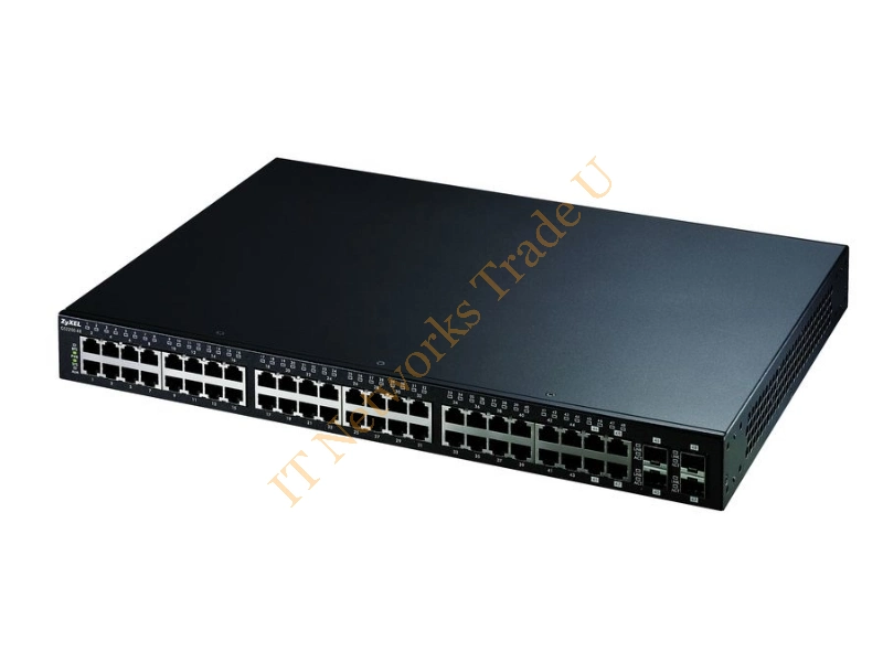 GS2210-48HP-GB0101F - ZyXEL GS2210-48HP Managed L2 Gigabit Ethernet (10/100/1000) Power over Ethernet (PoE) 1U Black Network Switch