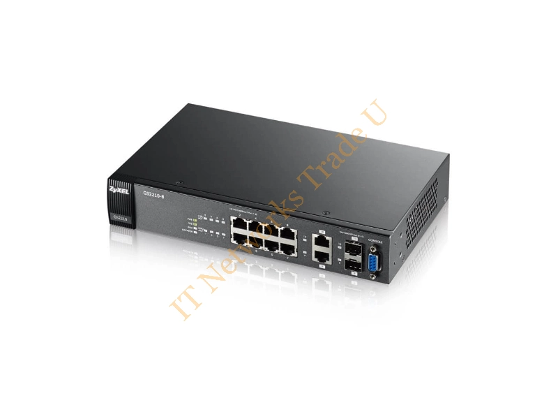 GS2210-8-GB0101F - ZyXEL GS2210-8 Managed L2 Gigabit Ethernet (10/100/1000) Black Network Switch