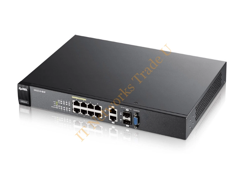 GS2210-8HP-EU0101F - ZyXEL GS2210-8HP Managed network switch L2 Gigabit Ethernet (10/100/1000) Power over Ethernet (PoE) Black