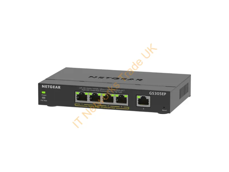 GS305EP-100NAS - Netgear Gs305Ep Managed L2/L3 Gigabit Ethernet (10/100/1000) Power Over Ethernet (Poe) Black