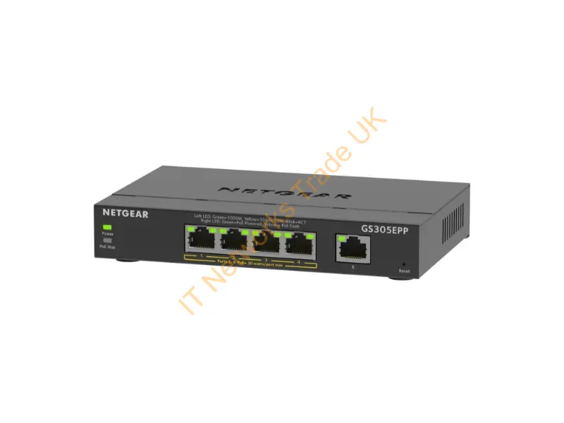 GS305EPP-100NAS - Netgear Gs305Epp Managed L2/L3 Gigabit Ethernet (10/100/1000) Power Over Ethernet (Poe) Black