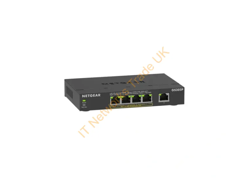 GS305P-300NAS - Netgear 5-Port Gigabit Ethernet Soho Unmanaged Switch With 4-Ports Poe+ (63W)