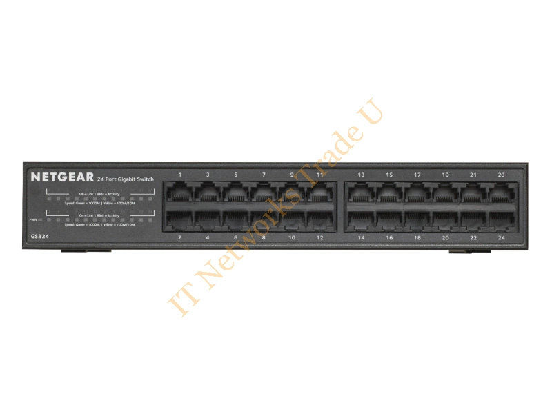 GS324-100EUS - Netgear GS324 Unmanaged network switch Gigabit Ethernet (10/100/1000) 1U Black