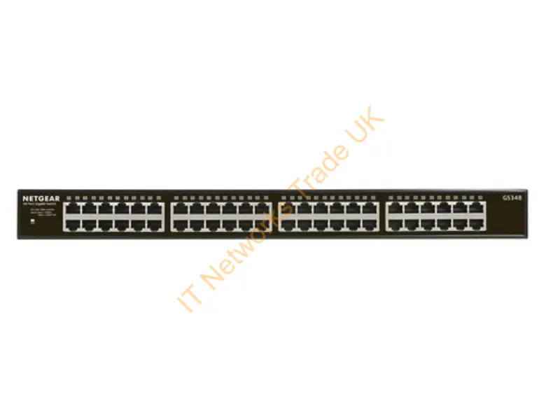 GS348-100NAS - Netgear Gs348 Unmanaged Gigabit Ethernet (10/100/1000) 1U Black