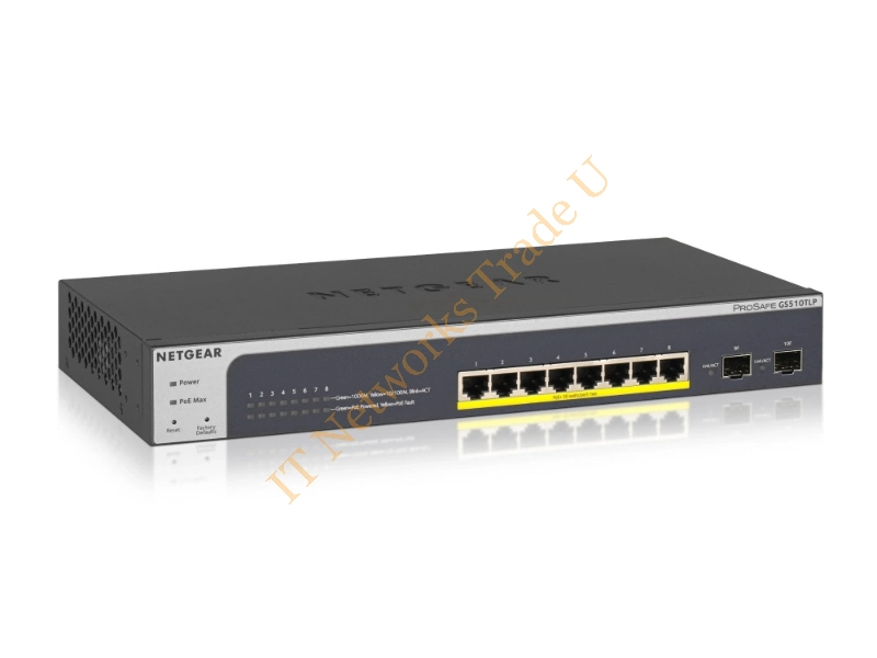GS510TLP-100EUS - Netgear GS510TLP Managed L2/L3/L4 Gigabit Ethernet (10/100/1000) Power over Ethernet (PoE) Black Network Switch