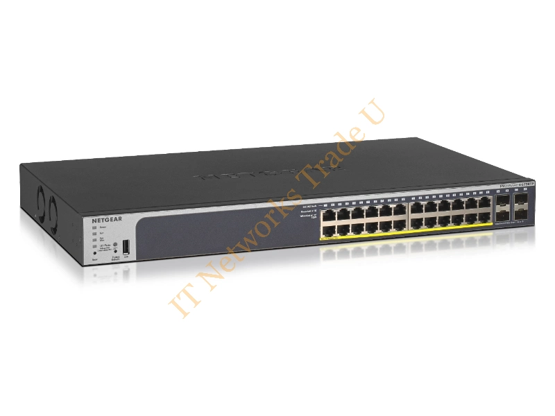 GS728TP-200EUS - Netgear GS728TP Managed L2/L3/L4 Gigabit Ethernet (10/100/1000) Power over Ethernet (PoE) 1U Black Network Switch