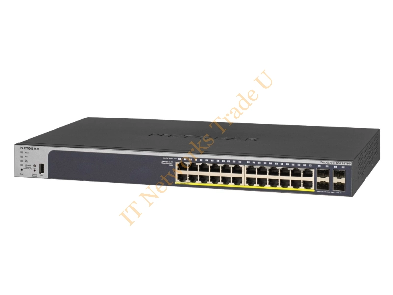 GS728TPP-200EUS - Netgear GS728TPP Managed L2/L3/L4 Gigabit Ethernet (10/100/1000) Power over Ethernet (PoE) 1U Black Network Switch