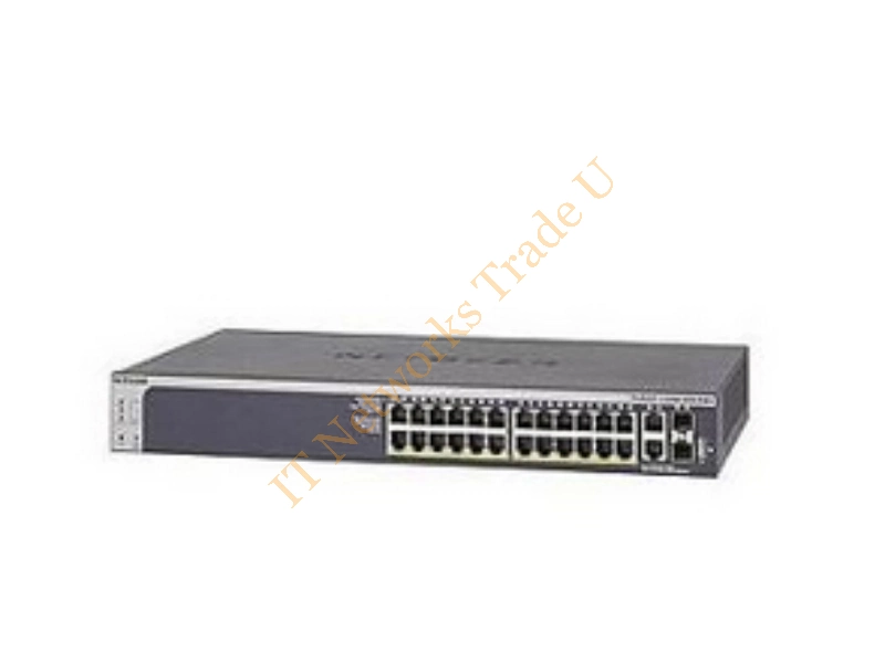 GS728TXP-100NES - Netgear S3300-28X-PoE+ L2/L3 10G Ethernet (100/1000/10000) Power over Ethernet (PoE) Black Network Switch