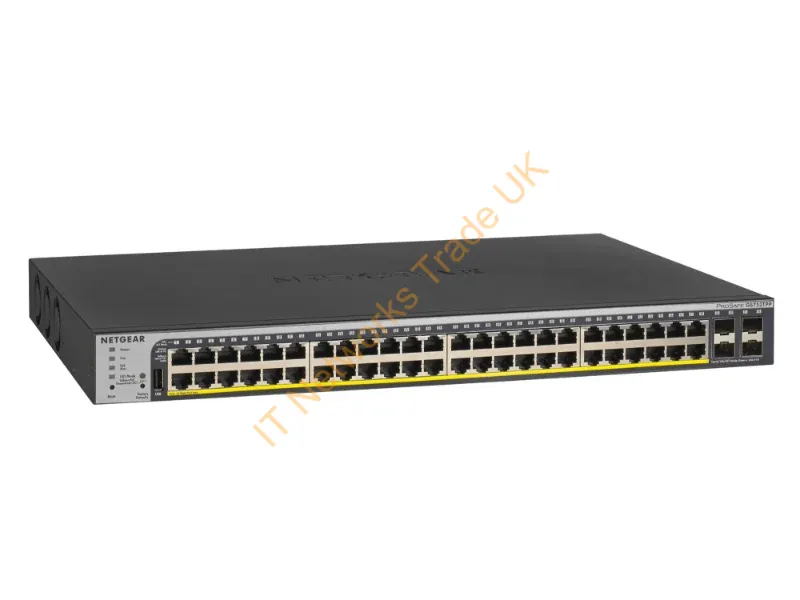 GS752TPP-100EUS - Netgear GS752TPP Managed L2/L3/L4 Gigabit Ethernet (10/100/1000) Power over Ethernet (PoE) 1U Black Network Switch