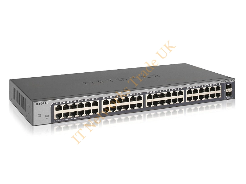 GS752TPSB-100NAS Netgear 48-Port x 10/100/1000 Rack-Mountable Managed Stackable Gigabit Ethernet Network Switch