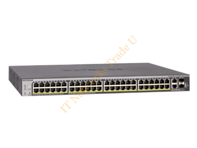 GS752TXP-100NES - Netgear S3300-52X-PoE+ L2/L3 10G Ethernet (100/1000/10000) Power over Ethernet (PoE) Black Network Switch