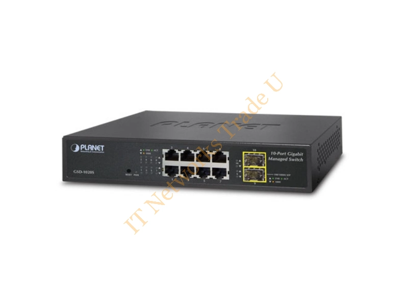 GSD-1020S - Planet GSD-1020S Managed network switch L2+ Gigabit Ethernet (10/100/1000) 1U Black network switch