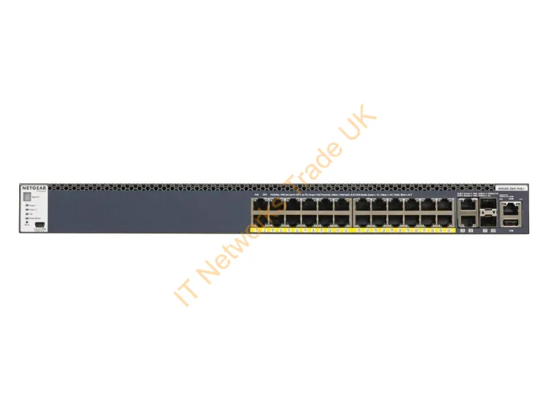 GSM4328PA-100NES - Netgear M4300-28G-PoE+ Managed network switch L2/L3/L4 10G Ethernet (100/1000/10000) Power over Ethernet (PoE) 1U Black