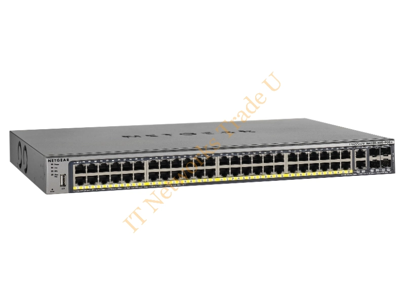 GSM7248P-100NES - Netgear M4100-50G-POE+ Managed network switch L2+ Gigabit Ethernet (10/100/1000) Power over Ethernet (PoE) Grey