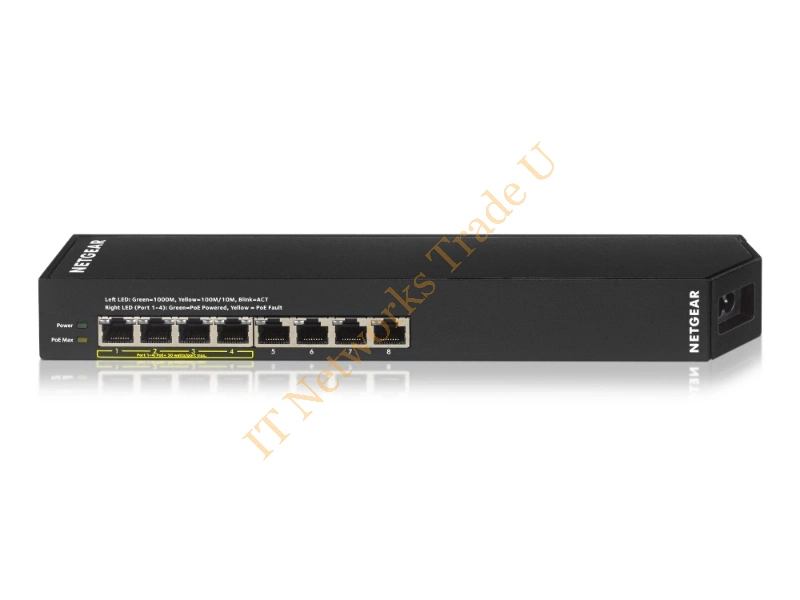 GSS108EPP-100EUS - Netgear GSS108EPP Managed network switch L2 Gigabit Ethernet (10/100/1000) Power over Ethernet (PoE) Black