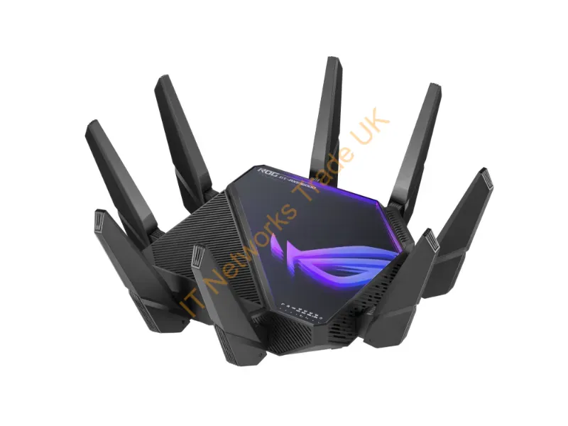 GT-AXE16000 - Asus Rog Rapture Gt-Axe16000 Wireless Router 10 Gigabit Ethernet Tri-Band (2.4 Ghz / 5 Ghz / 6 Ghz) Black