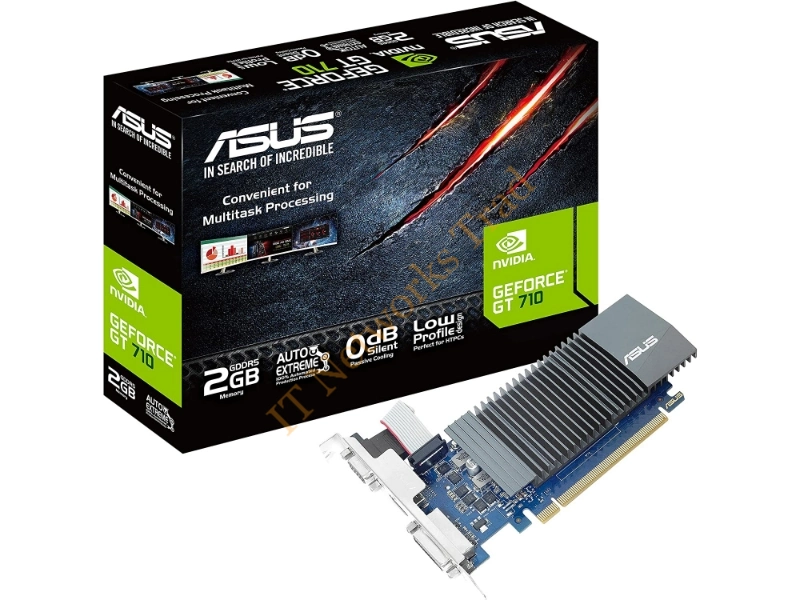 GT710-SL-2GD5-CSM ASUS nVidia GeForce GT 710 2GB GDDR5 VGA/DVI/HDMI PCI-Express Video Graphic Card