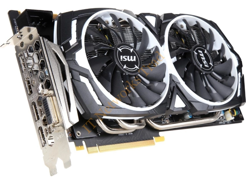 GTX1080ARMOR8GOC MSI nVidia GeForce GTX 1080 ARMOR 8G OC 8GB GDDR5X 256-Bit PCI Express 3.0 Video Graphics Card