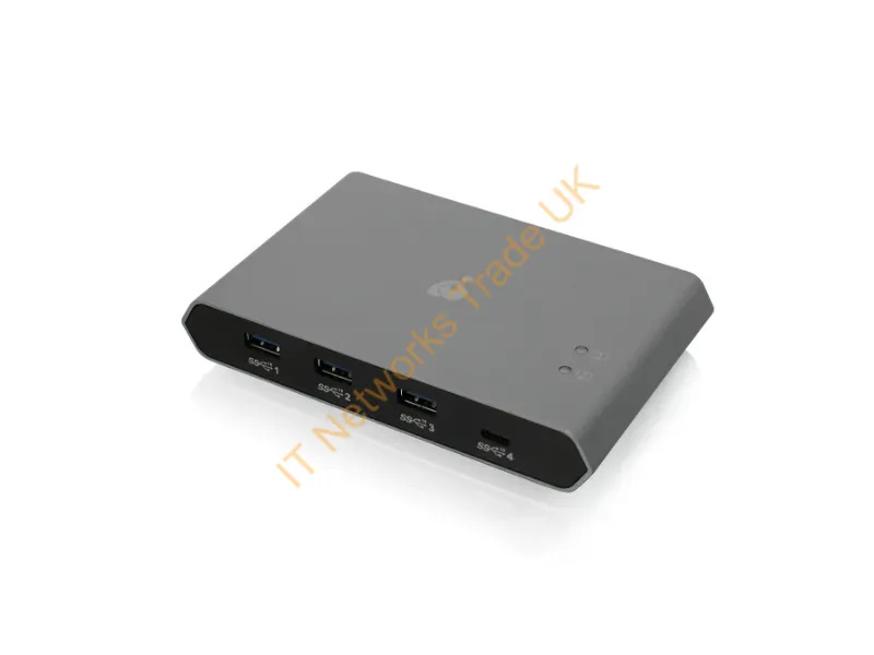 GUS4C2 - Iogear Gus4C2 Interface Hub Usb 3.2 Gen 1 (3.1 Gen 1) Type-C 10000 Mbit/S Black,Grey