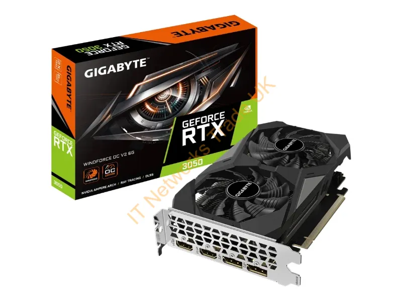 GV-N3050WF2OCV2-6GD - Gigabyte Geforce Rtx 3050 Windforce Oc V2 6G Nvidia 6 Gb Gddr6