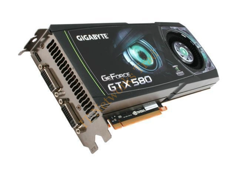 GV-N580D5-15I-B Gigabyte GeForce GTX 580 1.5GB GDDR5 384Bit Mini HDMI / Dual-Link DVI-I PCI Express 2.0 Video Graphics Card