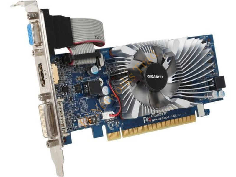 GV-N620D3-1GL Gigabyte GeForce GT 620 1GB DDR3 64-Bit HDMI / DVI-I / D-Sub PCI Express 2.0 Low-Profile Video Graphics Card