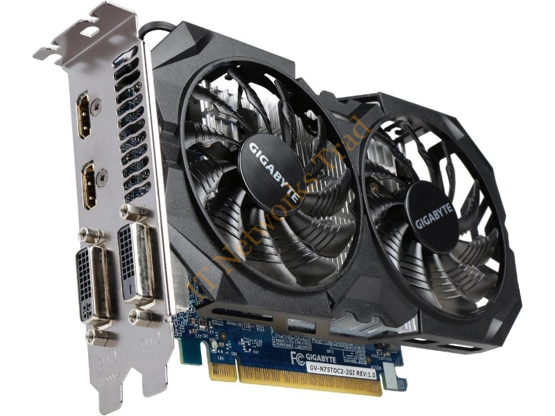 GV-N75TOC2-2GI Gigabyte GeForce GTX 750 Ti 2GB GDDR5 128-Bit Dual Link DVI-I/DVI-D/HDMI PCI Express 3.0 Video Graphics Card