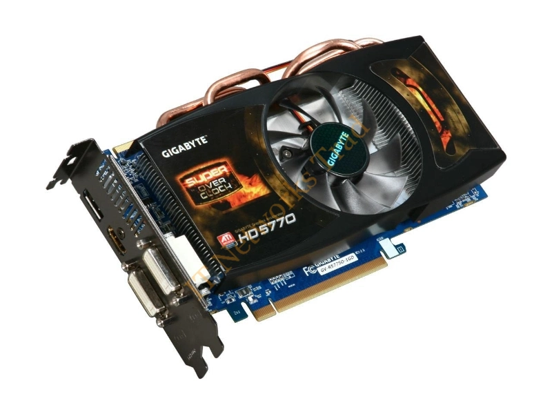 GV-R577SO-1GD Gigabyte Radeon HD 5770 1GB GDDR5 128-Bit HDMI / DisplayPort / PCI Express 2.1 Video Graphics Card