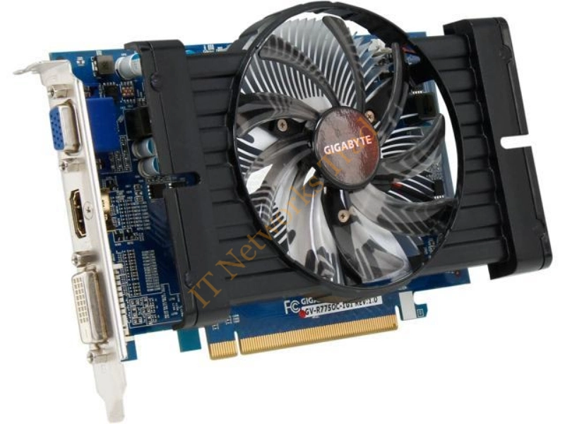 GV-R775OC-1GI Gigabyte Radeon HD 7750 1GB GDDR5 PCI Express 2.1 Dual Slot Video Graphics Card