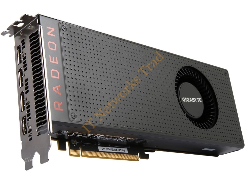 GV-RXVEGA56-8GD-B Gigabyte Radeon RX VEGA 56 8GB 2048-Bit HMDI / DisplayPort PCI Express 3.0 Video Graphics Card