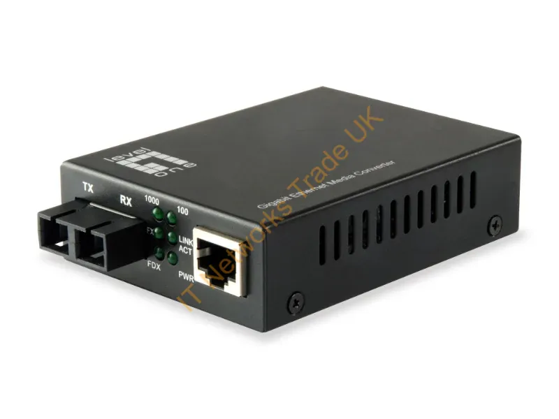 GVT-2002 - Accu-Tech Rj45 To Sc Gigabit Media Converter, Single-Mode Fiber, 1310Nm, 20Km
