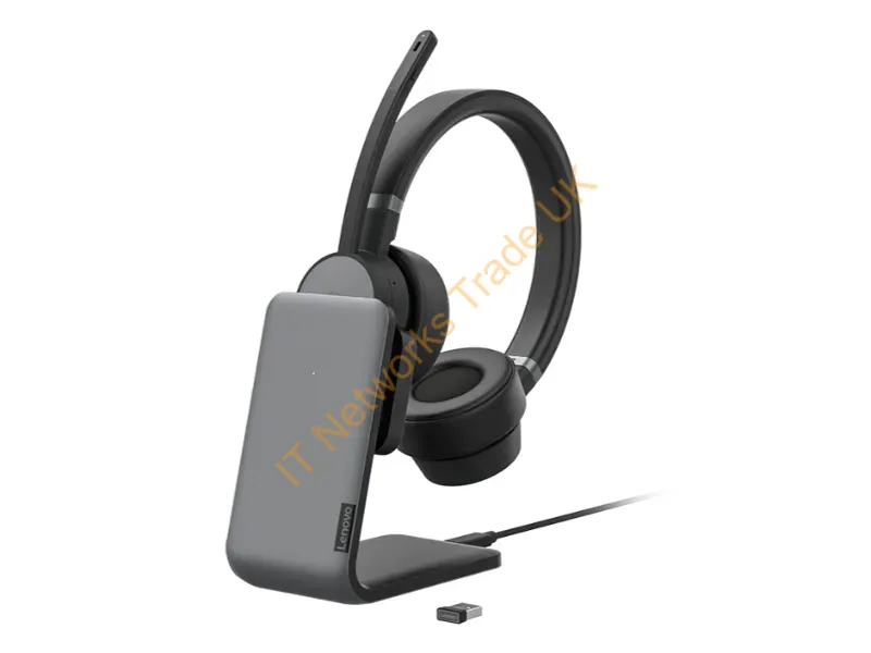 GXD1C99241 - Lenovo Go Wireless ANC Headset with Charging stand Wired & Wireless Head-band Office/Call center Bluetooth Black