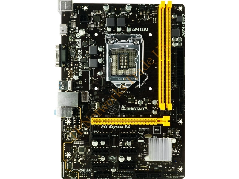 H110M-BTC Biostar Micro-ATX LGA 1151 Intel H110 6 GPU Mining- Motherboard