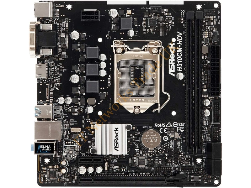 H310CM-HDV ASRock H310CM-HDV LGA1151/ Intel H310/ DDR4/ SATA3 / USB3.1/ A&GbE/ MicroATX Motherboard