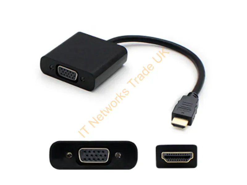H4F02AA#ABA-AO-5PK - Addon Networks H4F02Aa#Aba-Ao-5Pk Video Cable Adapter 7.87" (0.2 M) Hdmi Vga (D-Sub) Black