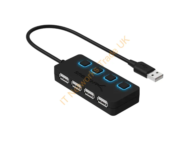 HB-UMLS-PK100 - Sabrent Hb-Umls-Pk100 Interface Hub Usb 2.0 480 Mbit/S Black