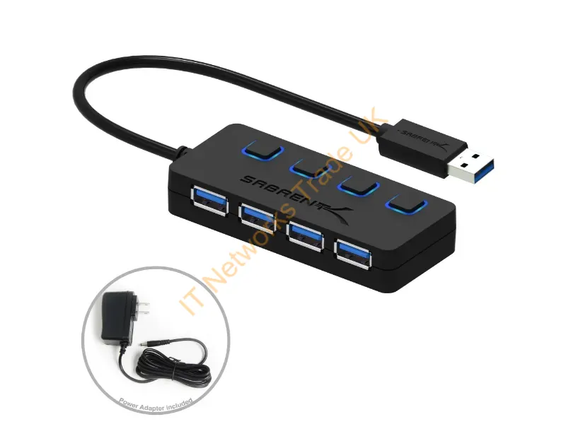 HB-UMP3-PK40 - Sabrent Hb-Ump3-Pk40 Interface Hub Usb 3.2 Gen 1 (3.1 Gen 1) Type-A 5000 Mbit/S Black